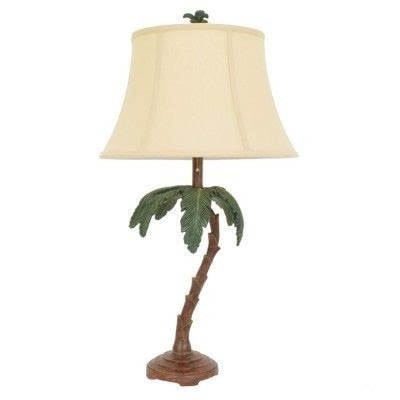 Coconut palm tree table lamp