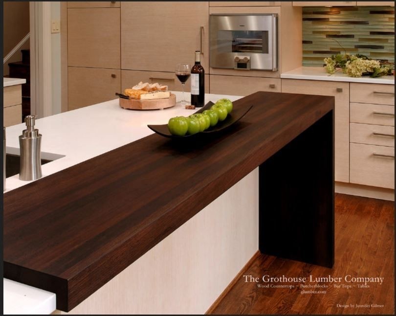 Contemporary Wenge Dark Wood Countertop By Grothouse Contemporary Kitchen Countertops Baltimore