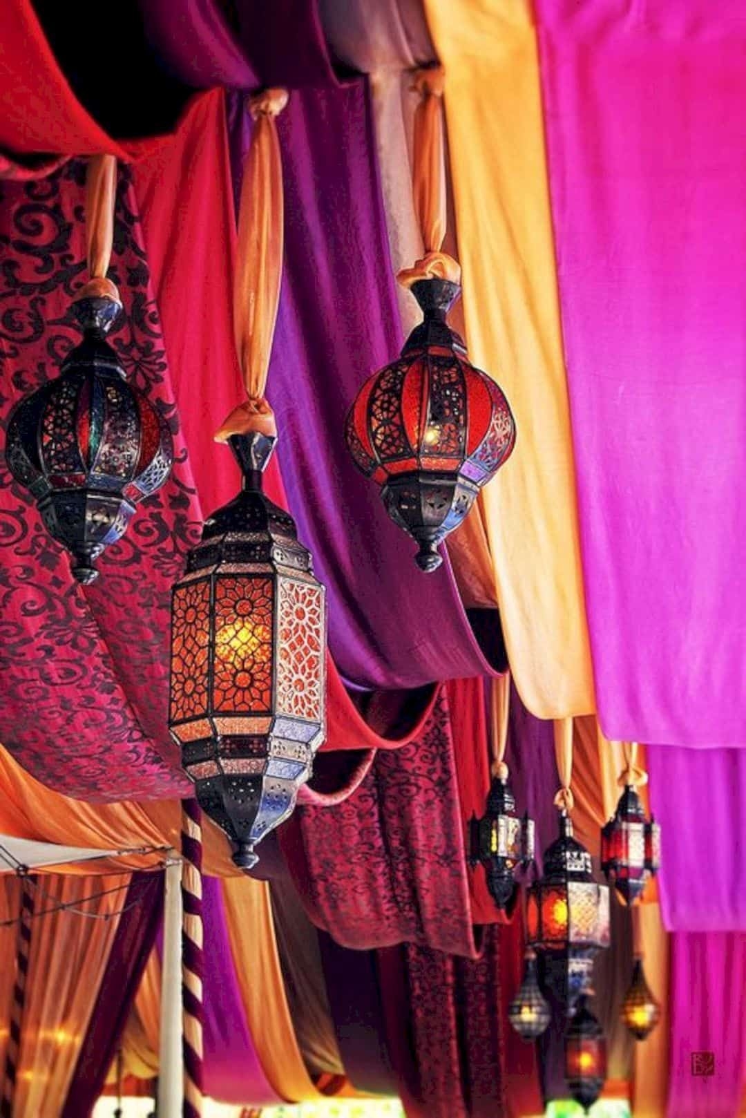 Moroccan hanging lanterns