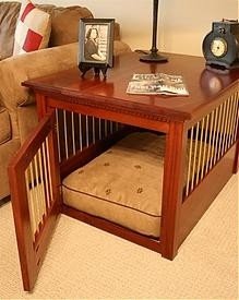 dog cage end table