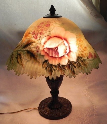 Reverse Painted Lamp - Foter