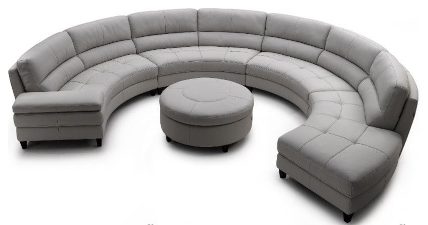 Round sectional sofa high end quality furniture bernini cocoa sofa