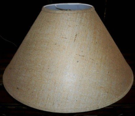 Rustic burlap coolie lampshade in many sizes up to 24