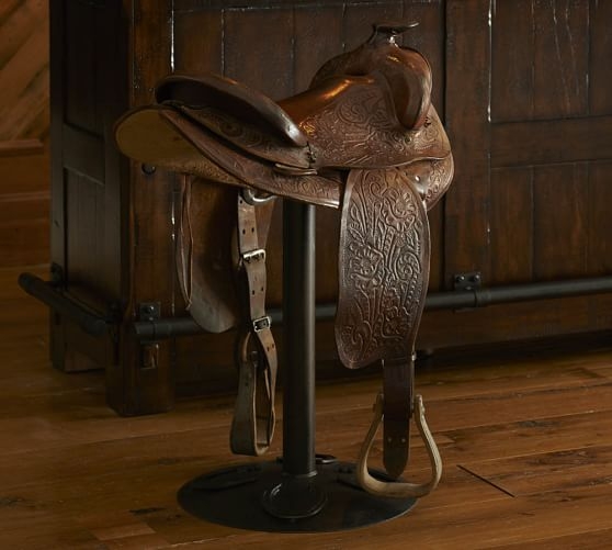 Saddle barstool now theres an idea for those saddles in