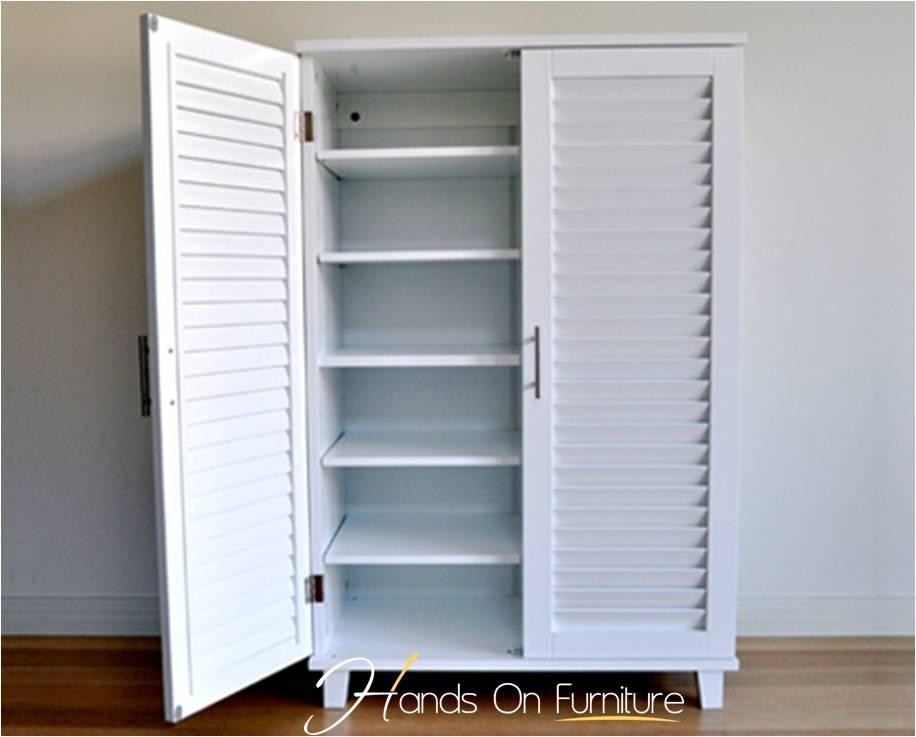 White shoe cabinet online with doors