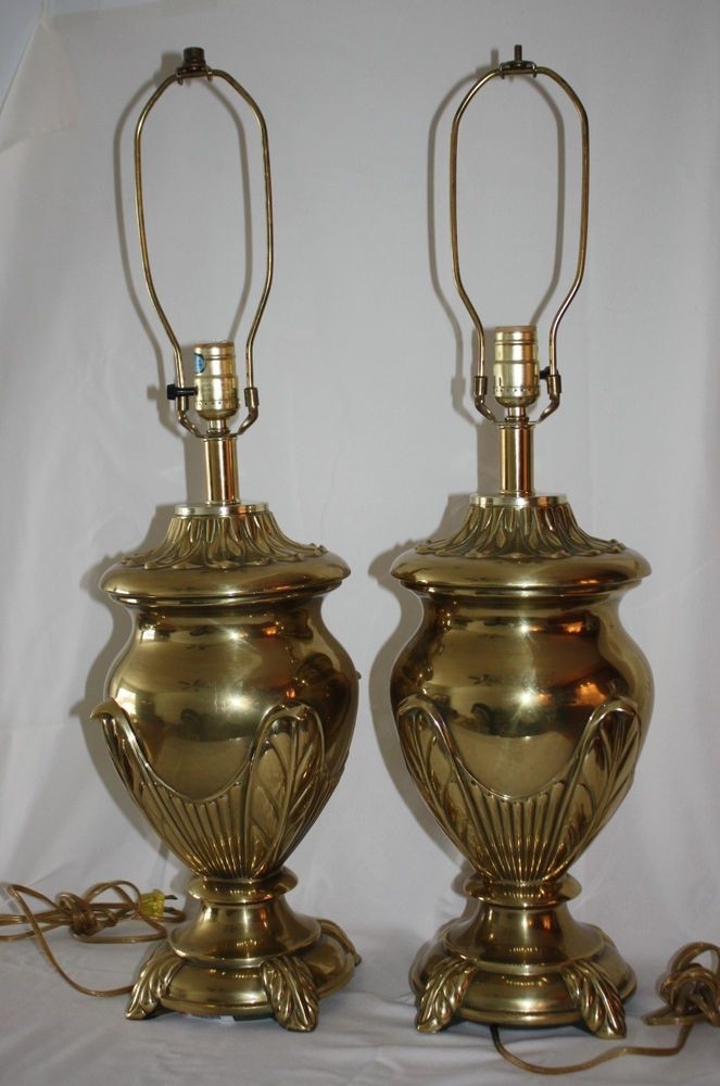 Antique Solid Brass Table Lamp Premium Country