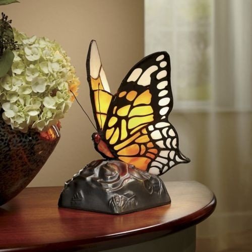 Stained glass butterfly lamp 5