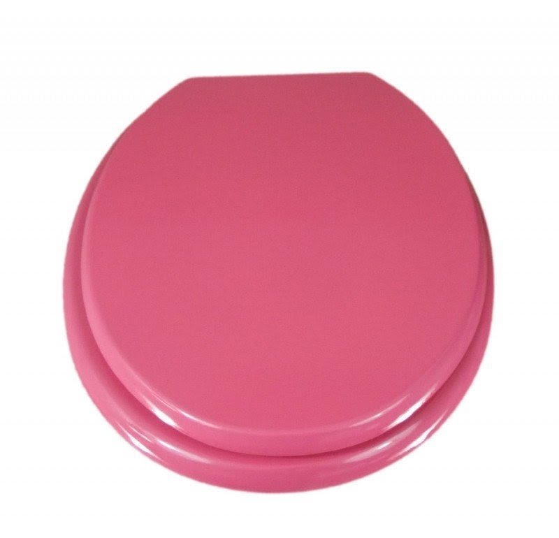 pink toilet lid cover