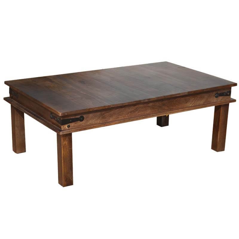 Wrought iron wood coffee table 3