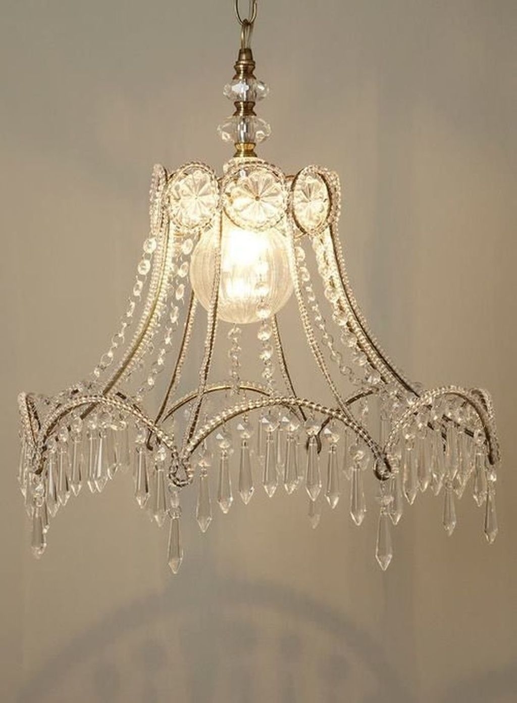 Victorian Light Shade Vintage Light Shade Vintage Glass Beaded