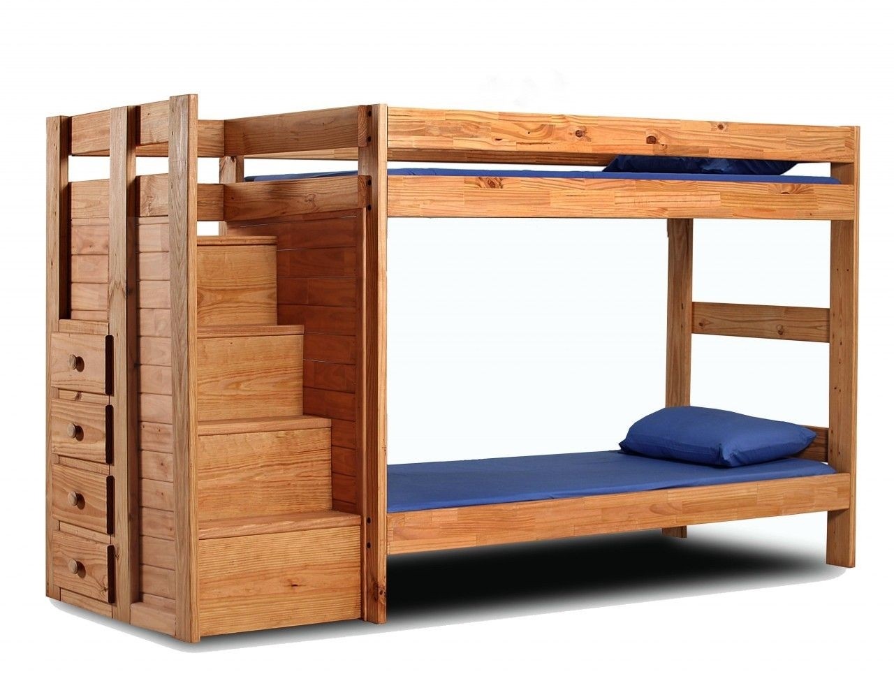Bunk beds with stairs and drawers