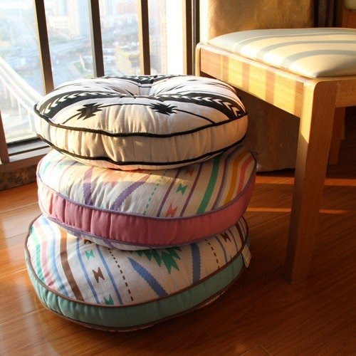 Handmade 100 cotton cushion floor pouf