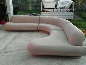 Mid century curved sectional sofa milo baughman