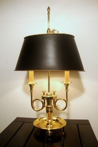 Original baldwin serpentine bouillette brass lamp no reserve