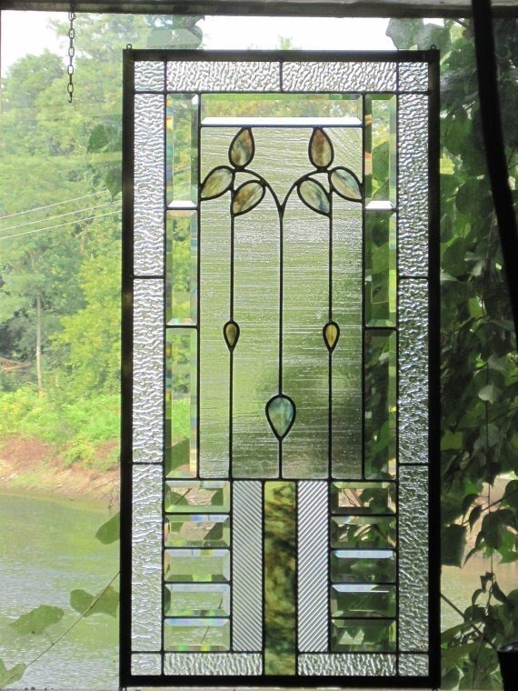 Reserved for sue cottage style bevelled stained glass panel