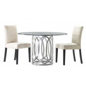 Round Glass Top Dining Room Table - Foter