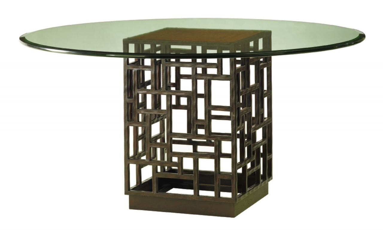 Round glass top dining room table 3