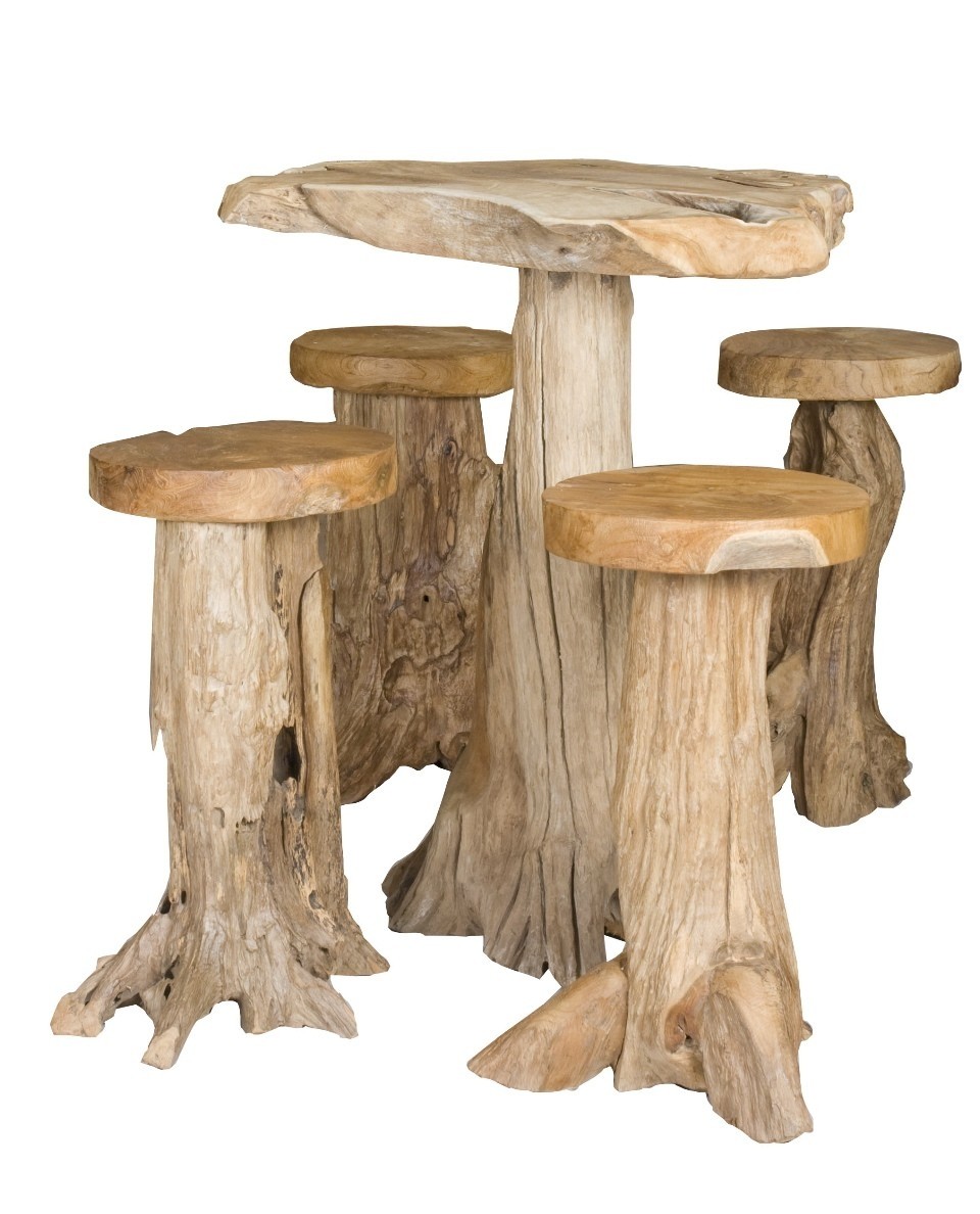 Small furniture rustic bar set4 bar stool 1 table jpg