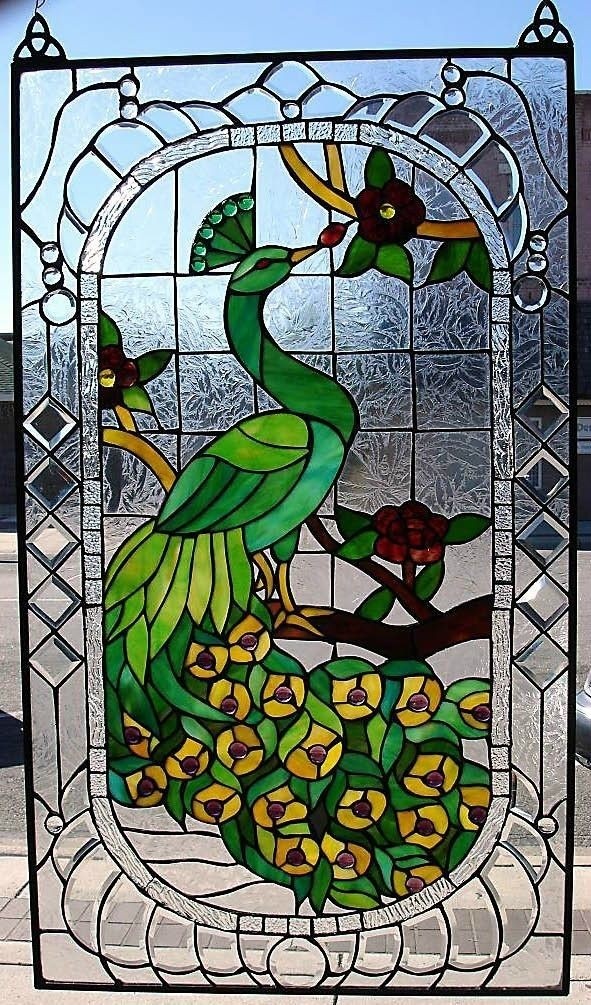 Stained glass sidelight panels