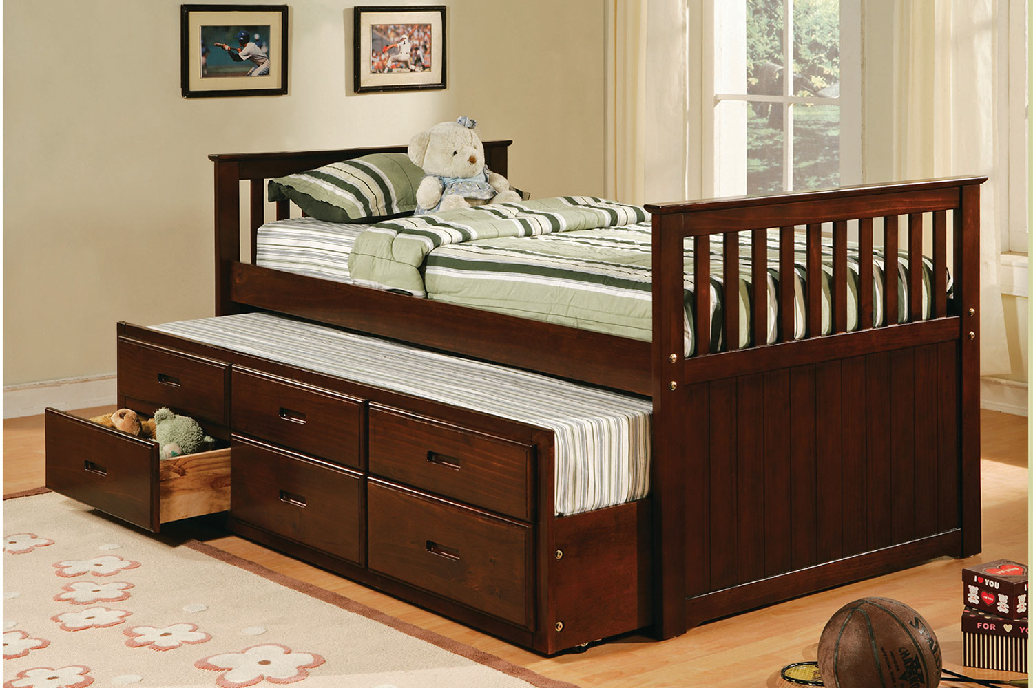 Twin platform bed with trundle 12