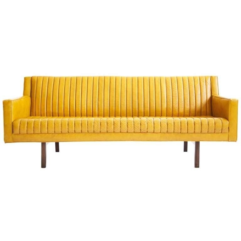 Yellow leather furniture
