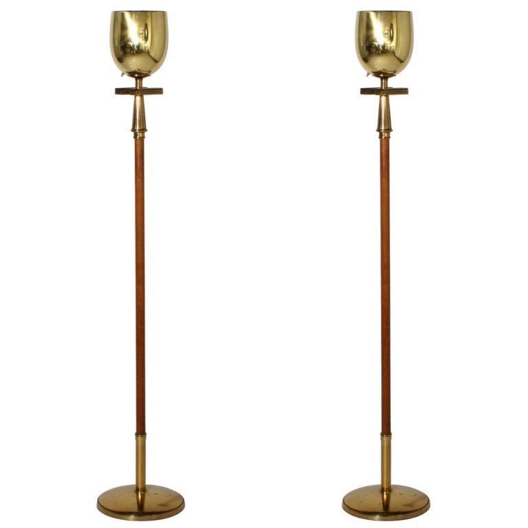 Antique Solid Brass Floor Lamp - Foter