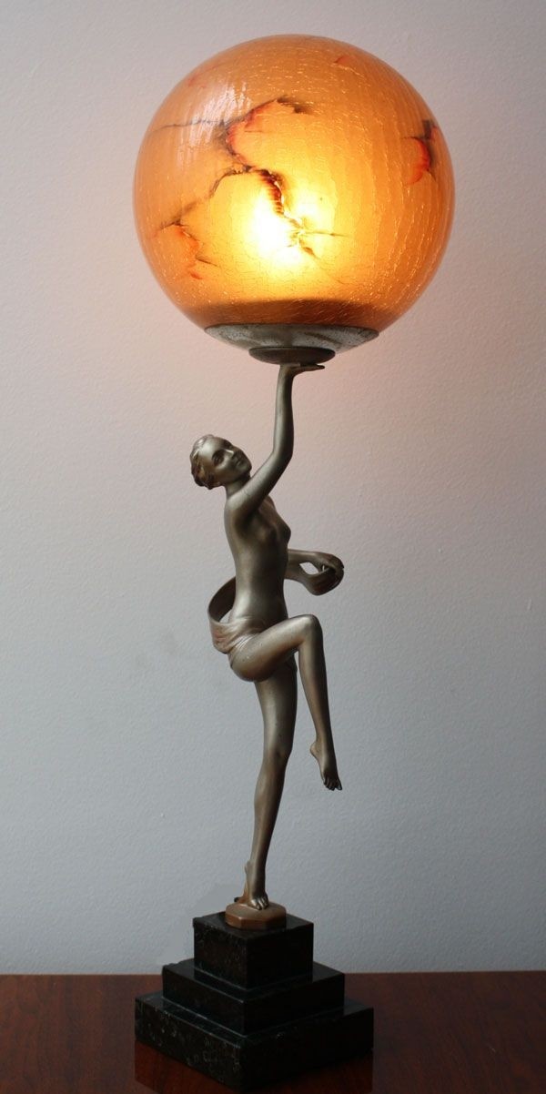 Art deco lady lamp 5