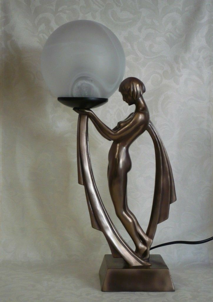 Art deco lady lamps australia