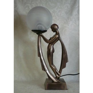 Art Deco Lady Lamp - Foter