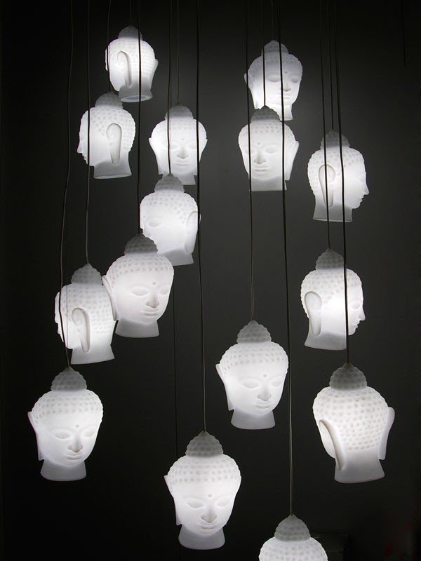Buddha lamps design by slide studio