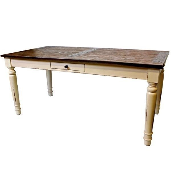 Farmhouse dining table w drawer