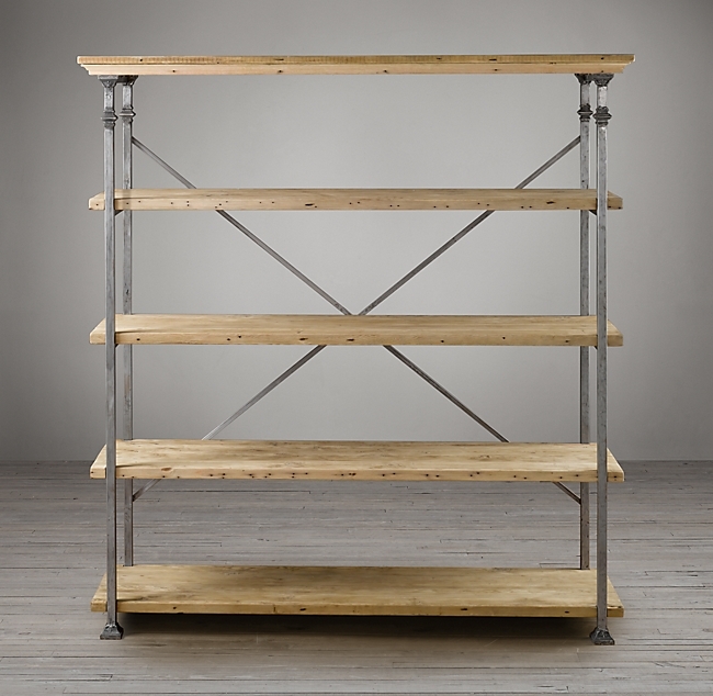 French Vintage Bakers Rack Shelving And
