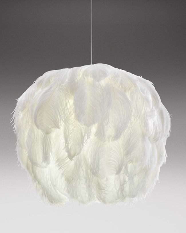 Lamp shades with feathers 1