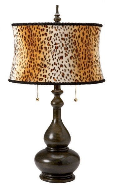 Leopard print lamps