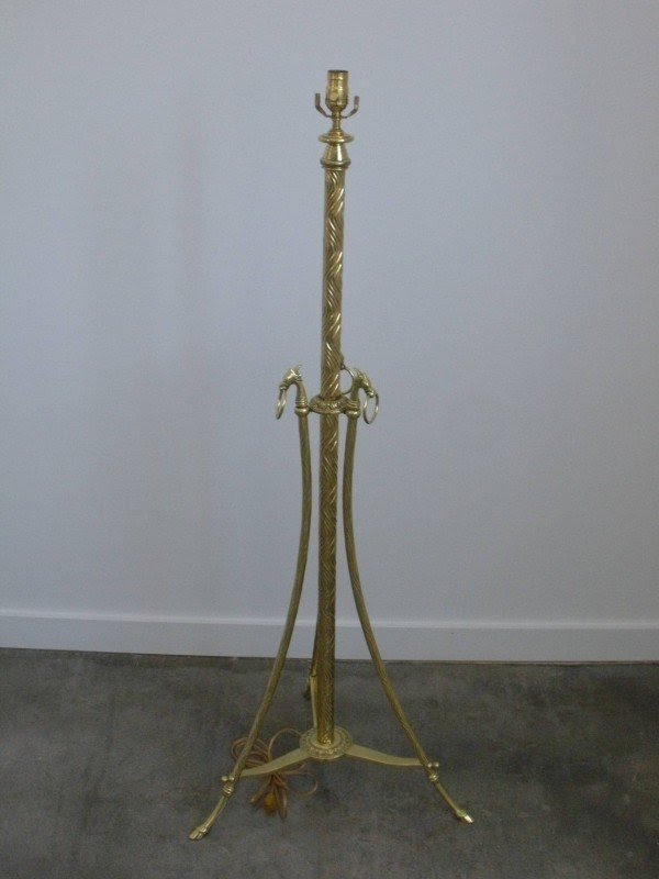 Old brass floor lamps