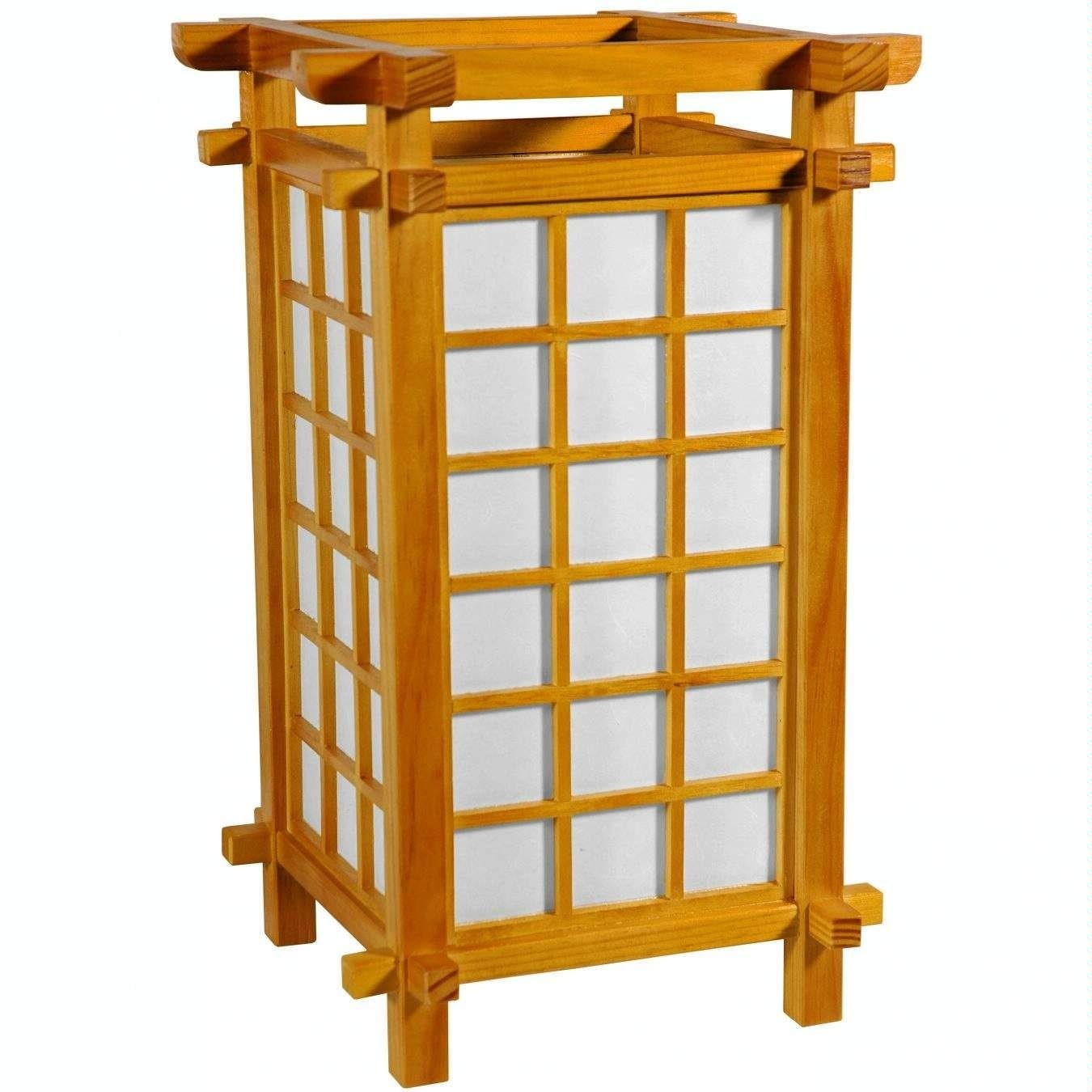Oriental Furniture Ido Japanese 17 H Table Lamp With Square Shade