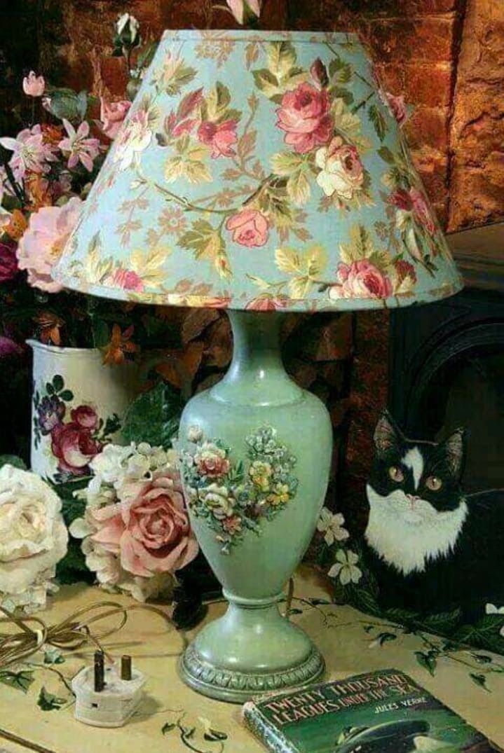 Vintage home a rare and beautiful barbola lamp base
