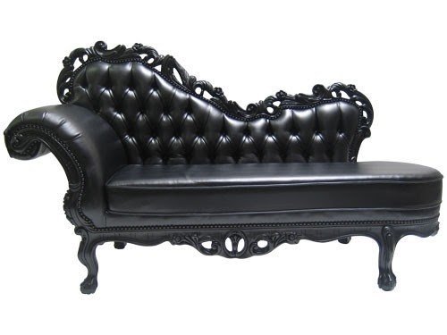 Black leather chaise lounge 18