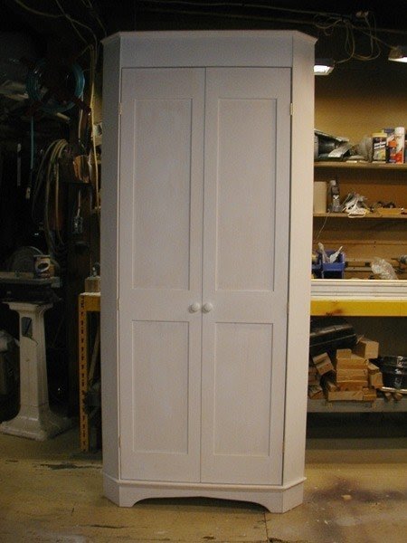 Tall corner online cupboard with doors