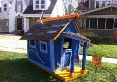 Crooked house playhouse my neighbor builds these amazing and kind