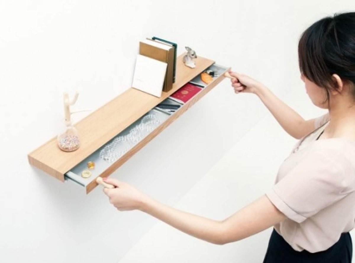Floating shelves with drawer 3