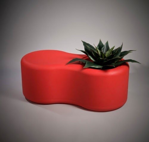 Infinity bench planter by rotoluxe environmentally friendly plastic recycled