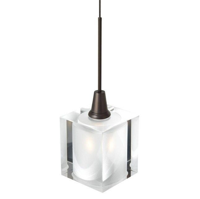 LBL Lighting HS261CRBZ1B35MPT Rocks Low Voltage Pendant, Bronze Finish with Clear Glass Shade