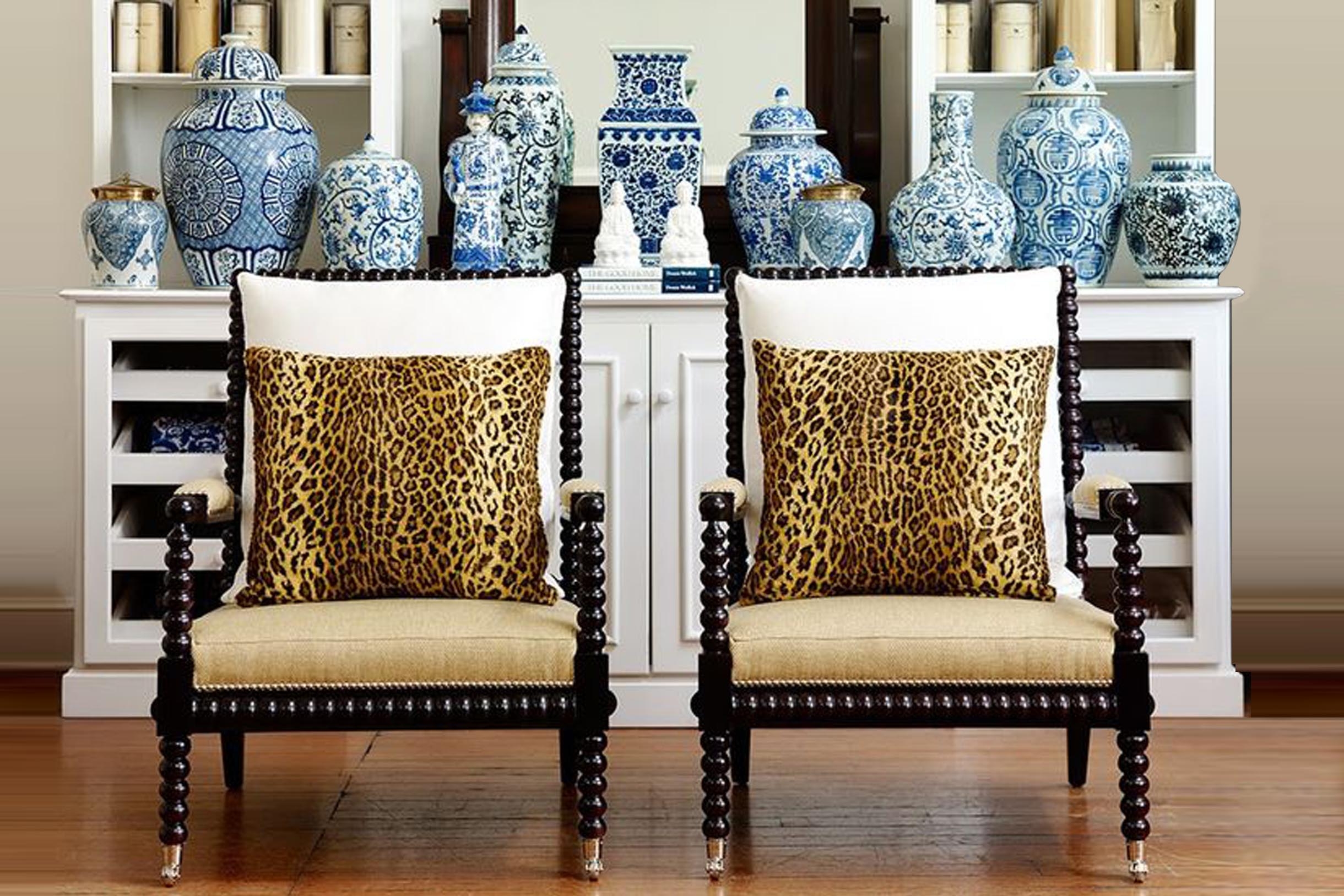 leopard print living room chair