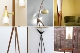 mid century modern arc lamp