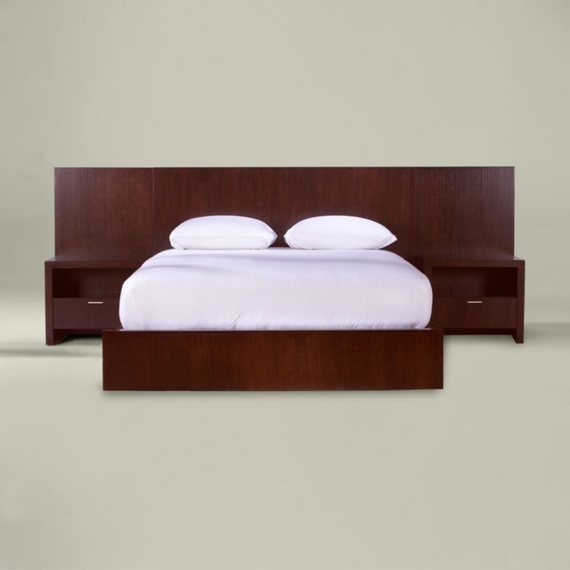 Morgan queen bed with side panels modern beds by ethan