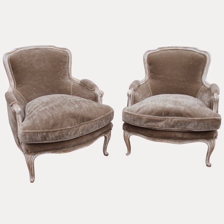 Pair french louis xiv bergere chairs