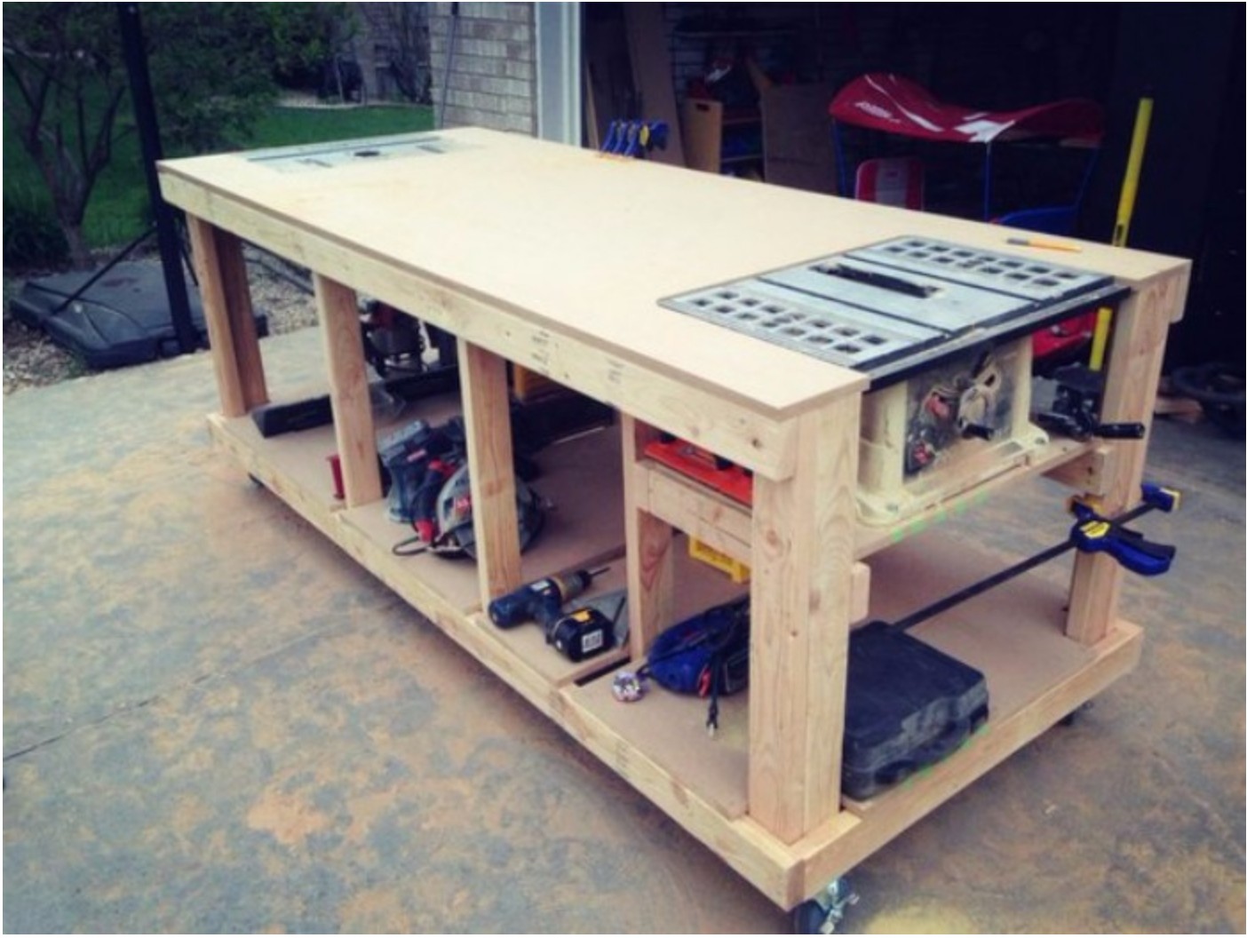 portable woodworking table