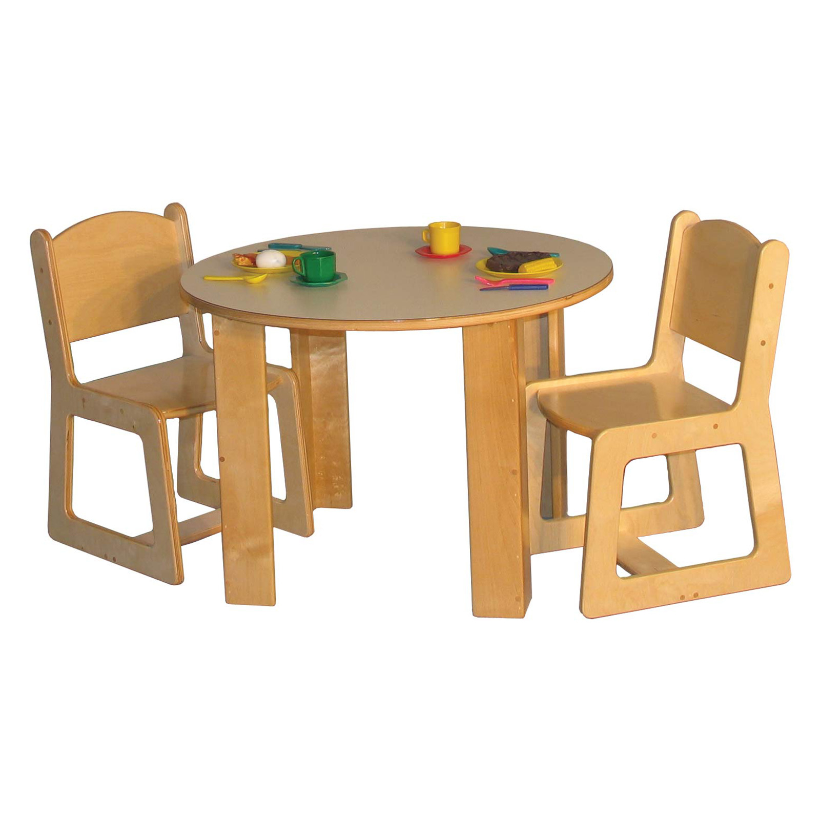 Round table and chairs for kids 28