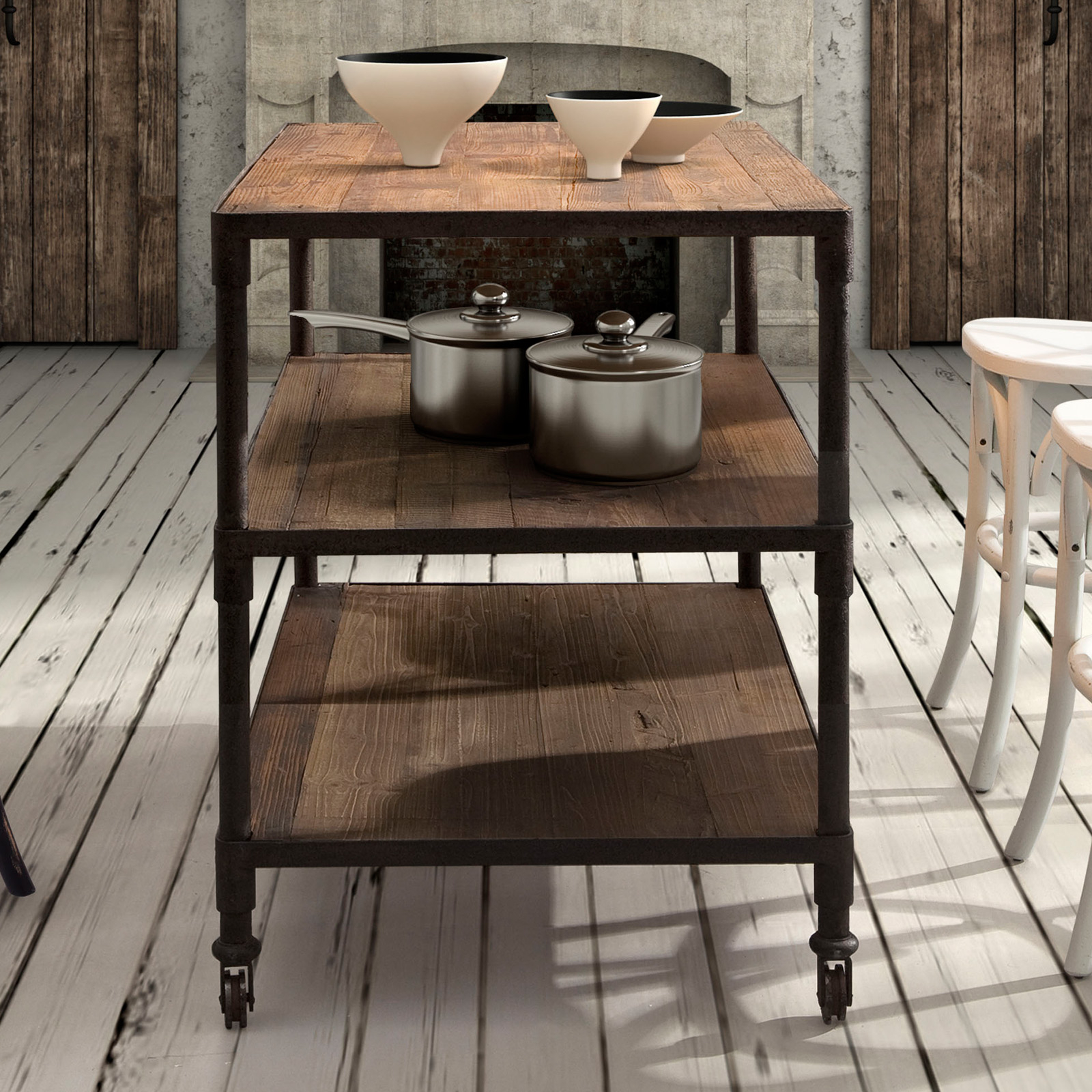 Rustic Kitchen Islands And Carts Ideas On Foter   Rustic Kitchen Cart 9 